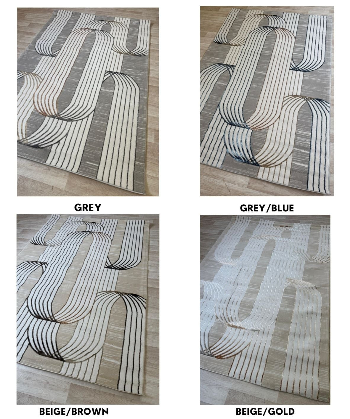 Emoji Modern Style Shimmer Rug - Living Room Area Rug