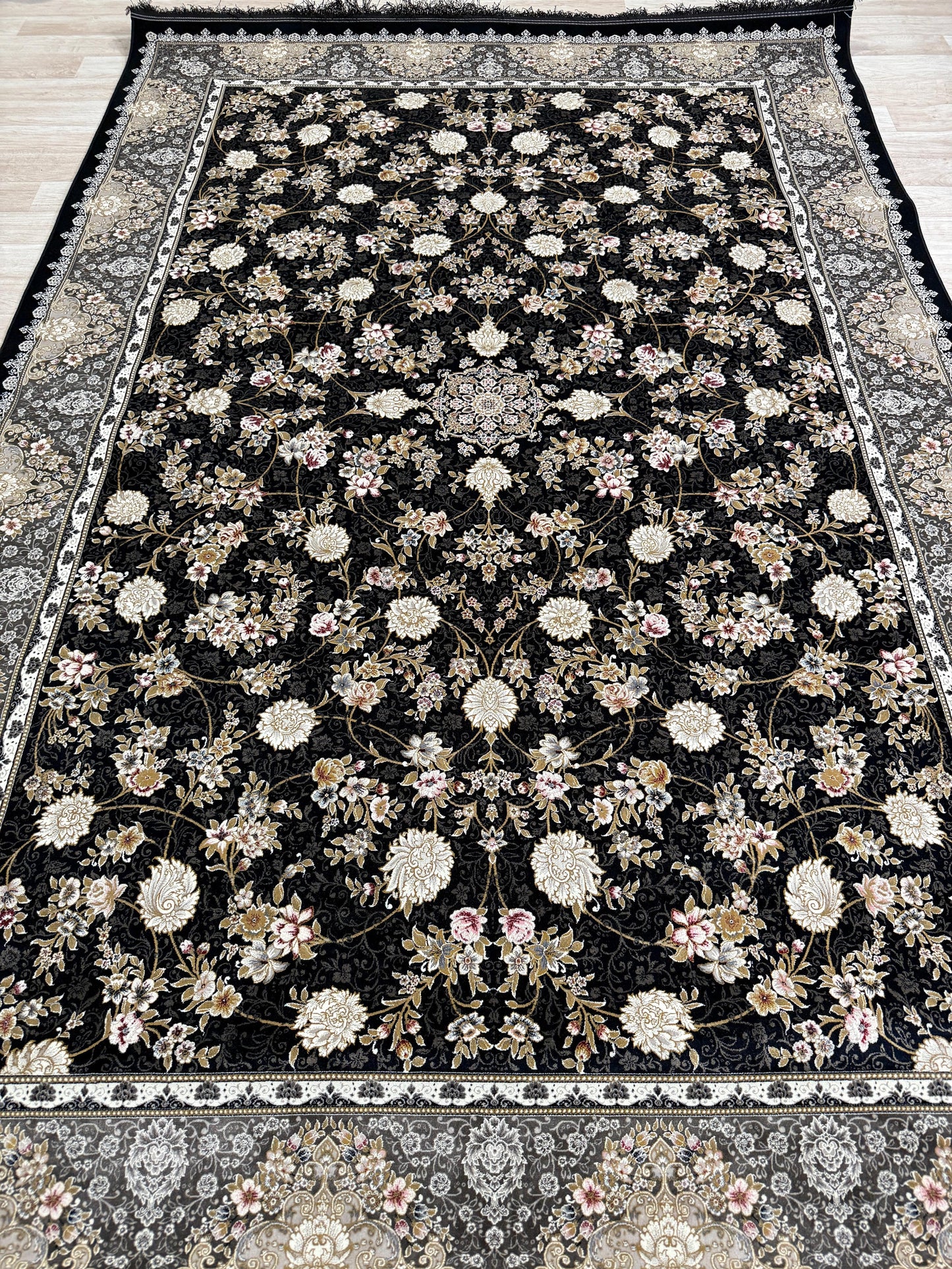 Black Oriental Living Room Persian - 1200 Reeds Rug