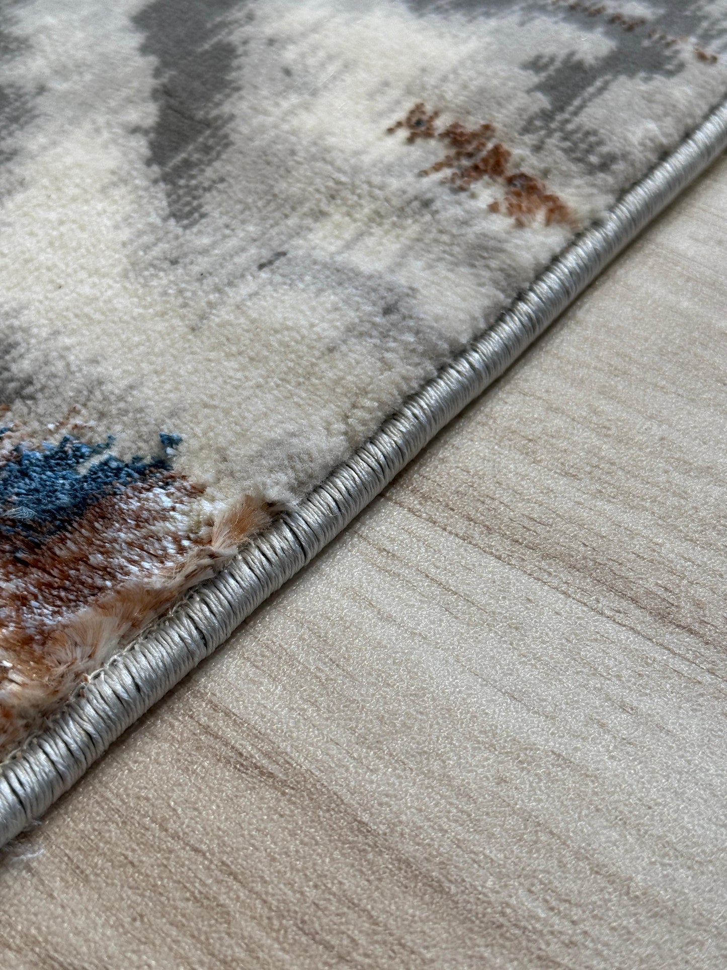 Emoji Abstract - Grey & Blue Rug
