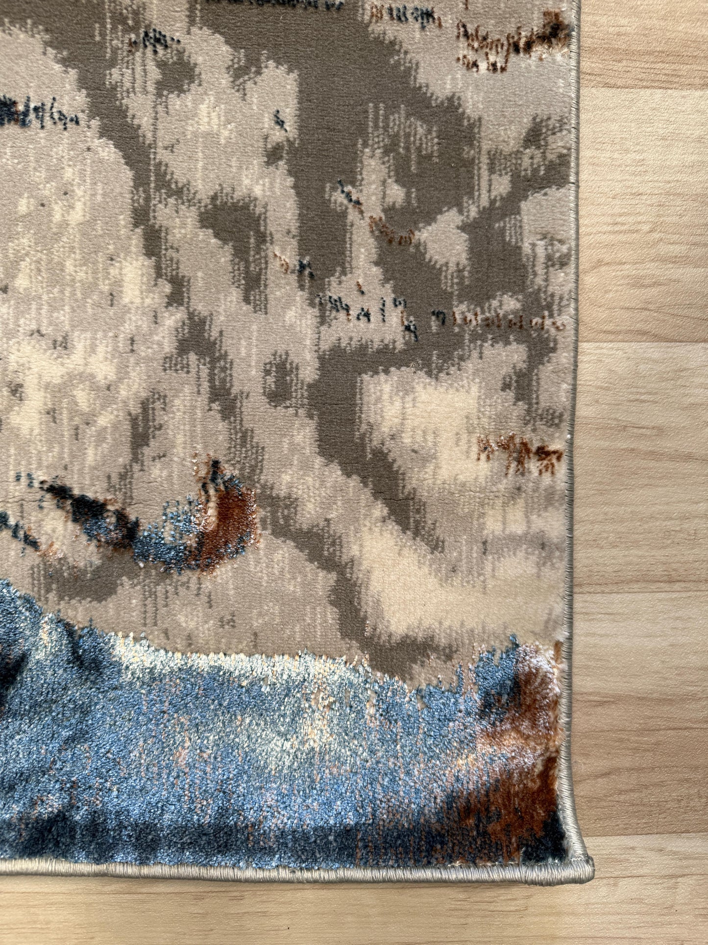 Emoji Abstract - Grey & Blue Rug