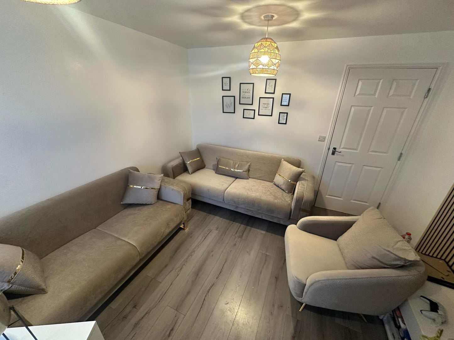 Prestij - Beige Sofa Set