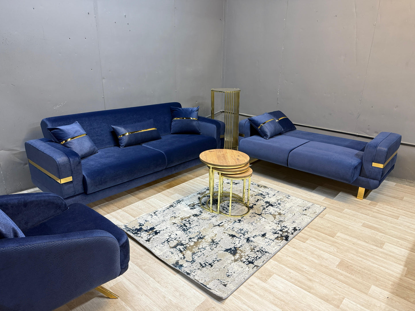 Prestij Blue - Sofa Set