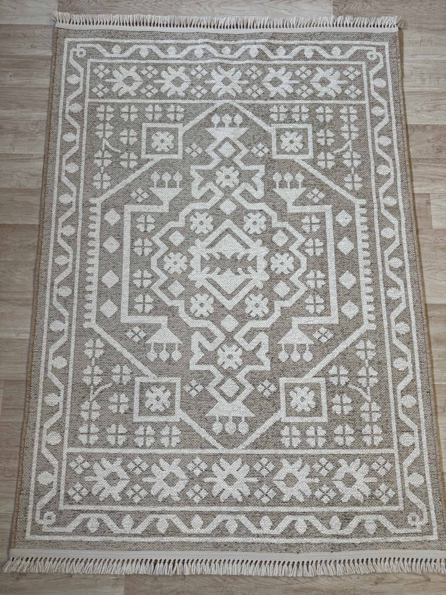 Vintage Medallion Machine Washable Rug
