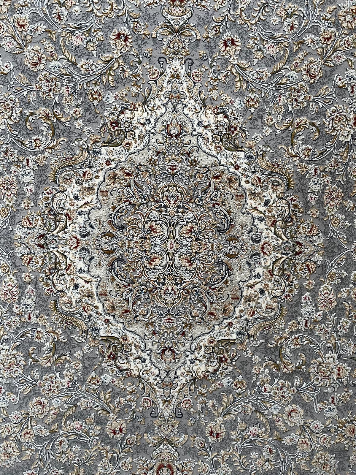 Silver Persian Rug Design - 1500 Reeds