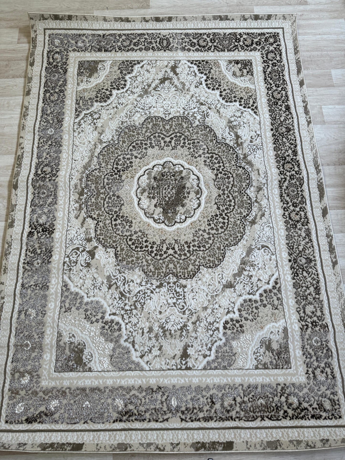 Emoji Shimmer Rug - Oriental Style Living Room Area Rug