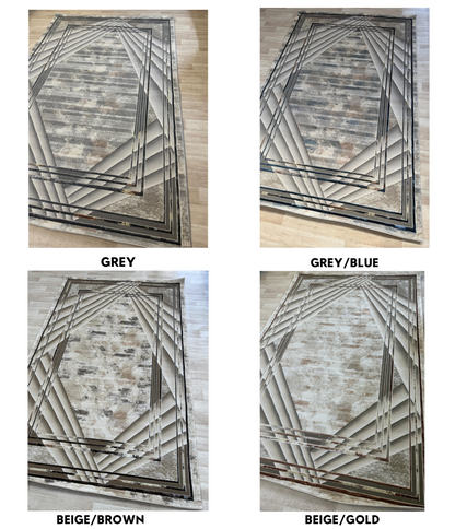 Emoji Geometric Shimmer Rug Collection