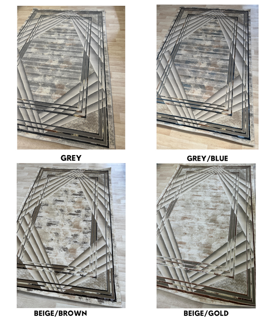 Emoji Geometric Shimmer Rug Collection