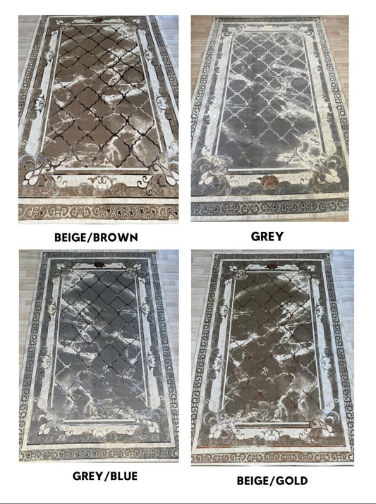 Emoji Diamond Design Rug - Shimmer Living Room Area Rugs