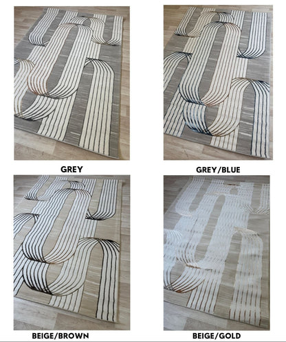 Emoji Modern Style Shimmer Rug - Living Room Area Rug