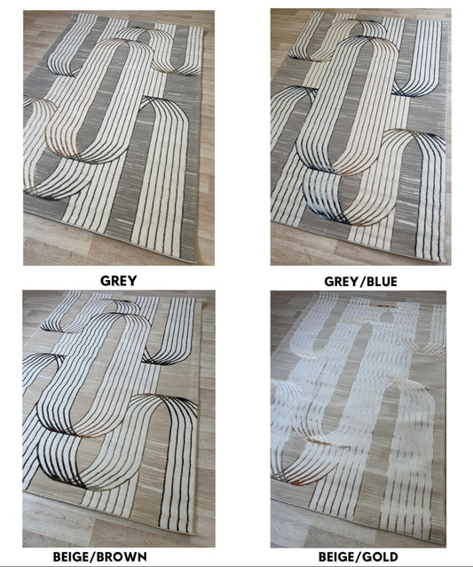 Emoji Modern Style Shimmer Rug - Living Room Area Rug