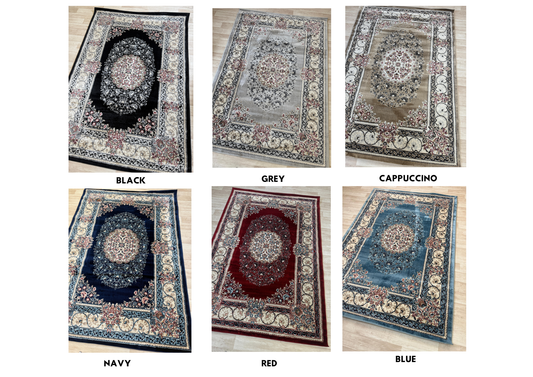Dima Vintage Design Living Room Area Rug - Stylish & Available in 6 Colors