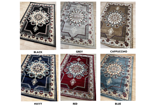 Dima Medallion Design Living Room Area Rug - Stylish & Available in 6 Colors