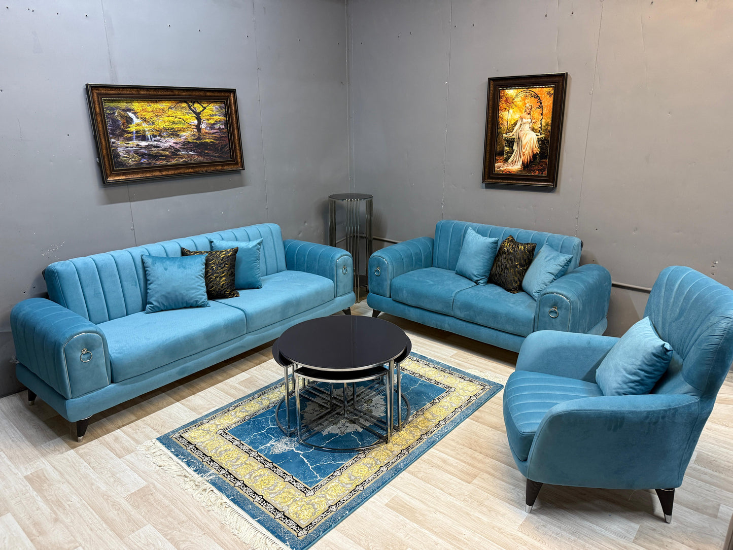 Toledo Blue - Sofa Set