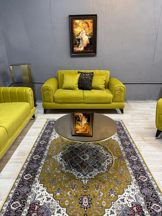 Toledo Yellow - Sofa Set