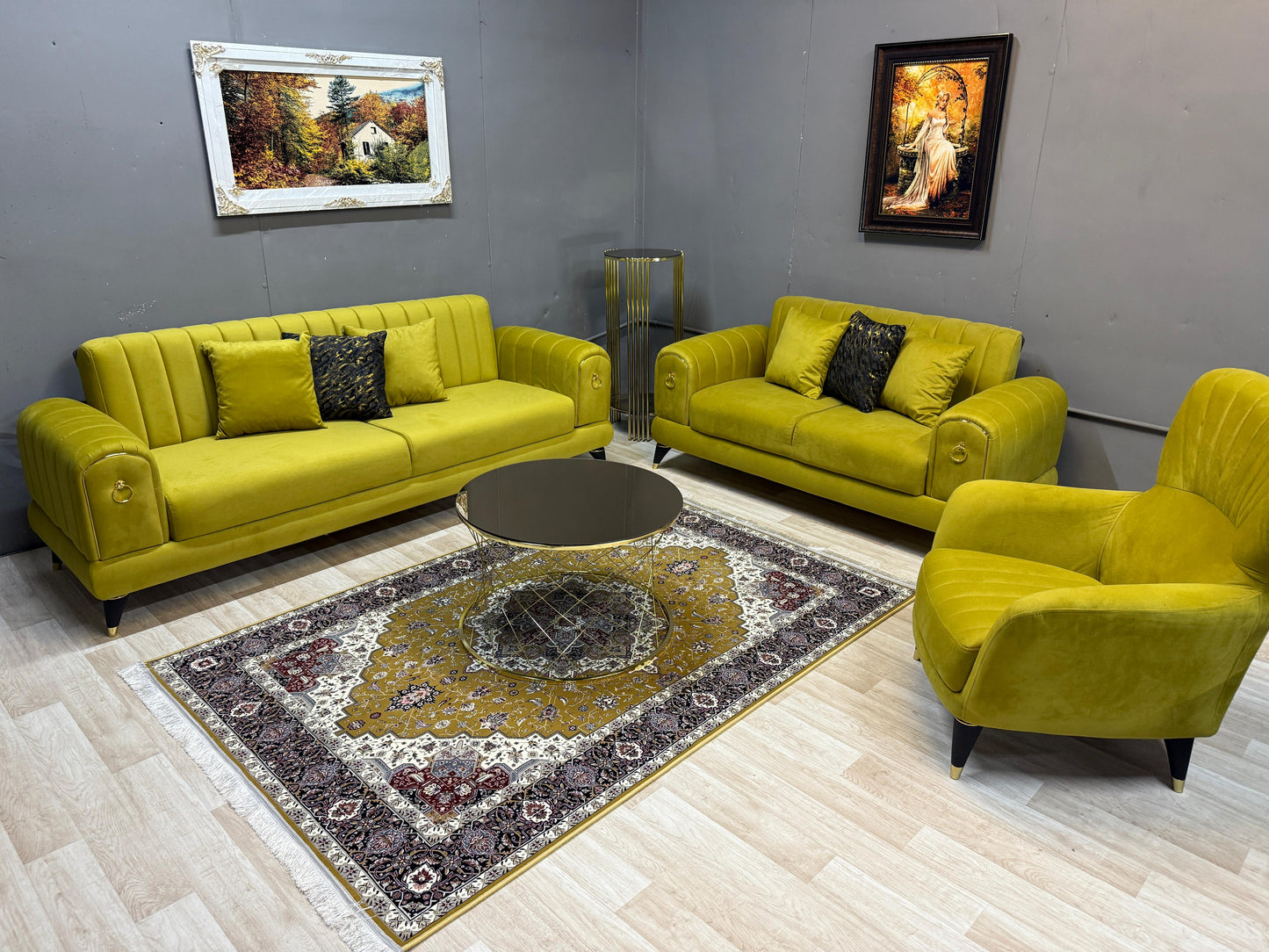 Toledo Yellow - Sofa Set