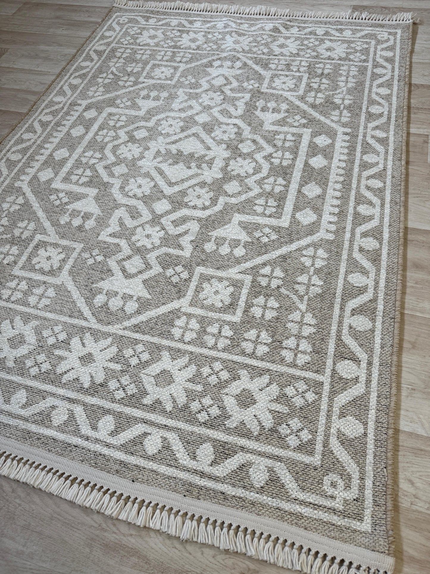Vintage Medallion Machine Washable Rug
