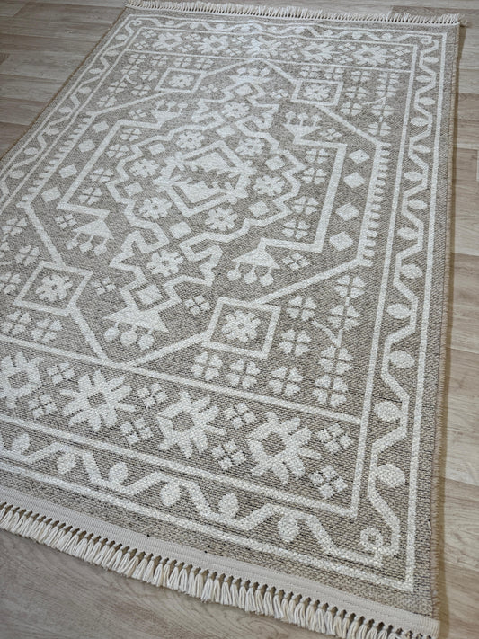 Vintage Medallion Machine Washable Rug