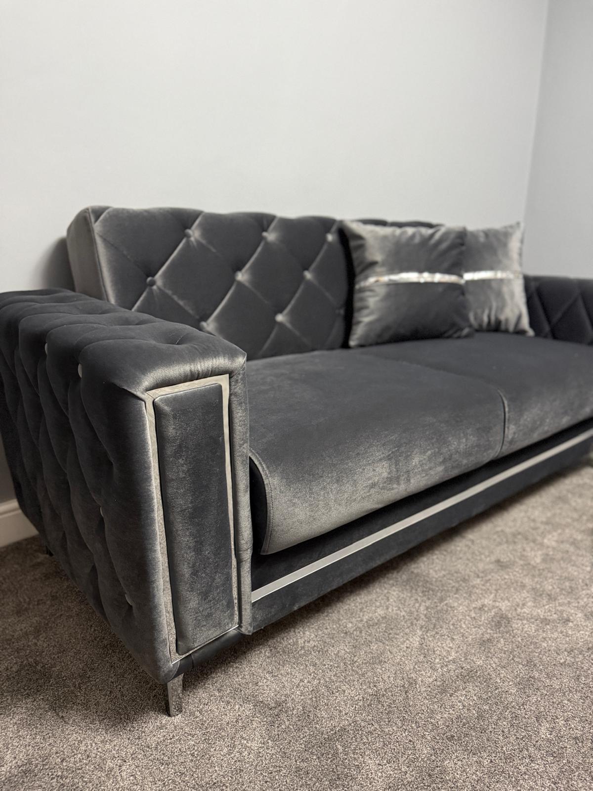 Bolivia Dark Grey Sofa Set (3+2)