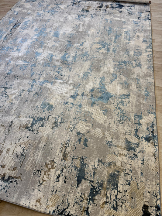 Emoji Abstract Grey Blue 240 x 340Cm