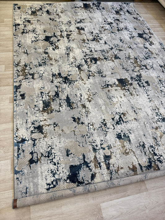 Emoji Abstract Grey Blue 240 x 340Cm