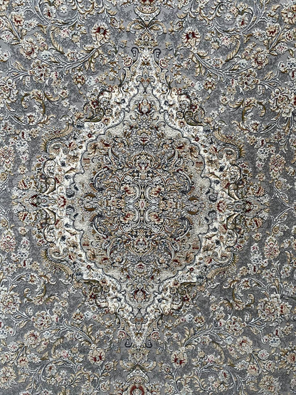 Silver Persian Rug Design  - 1500 Reeds