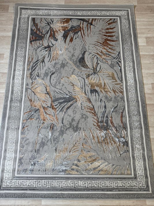 Emoji Modern Style Leaf Shimmer Rug - Living Room Area Rug